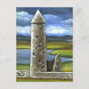 Postal Torre redonda de Clonmacnoise