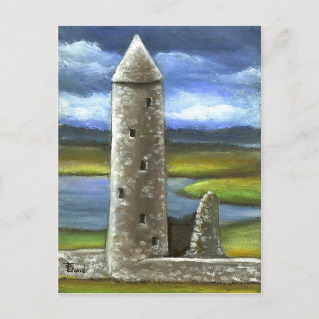 Postal Torre redonda de Clonmacnoise (Anverso)
