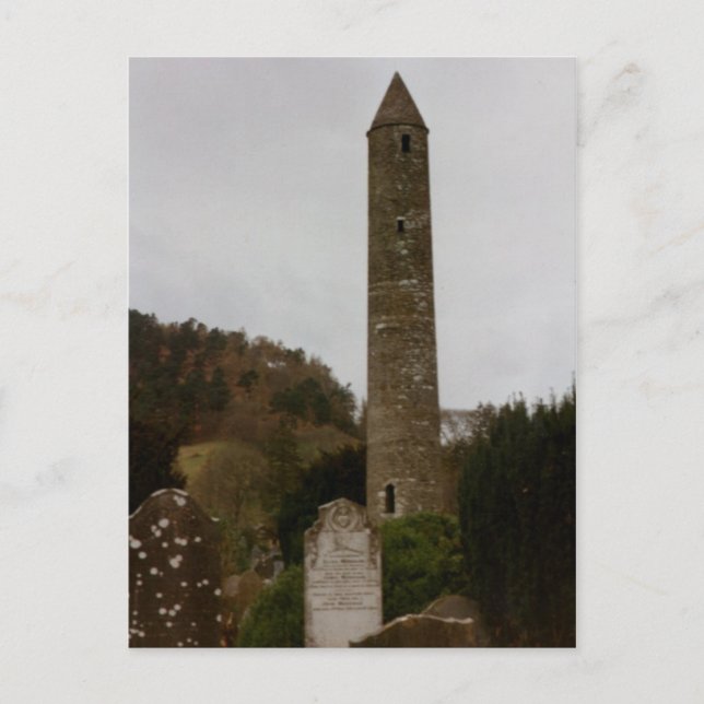 Postal Torre redonda, Glendalough, Co. Wicklow, Irlanda (Anverso)
