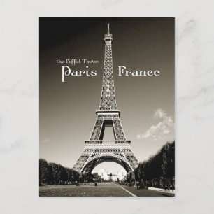 Postal torre retro eiffel