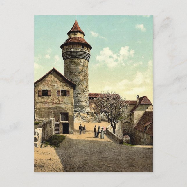 Postal Torre Vestner, Nuremberg, Baviera, Alemania rara P (Anverso)