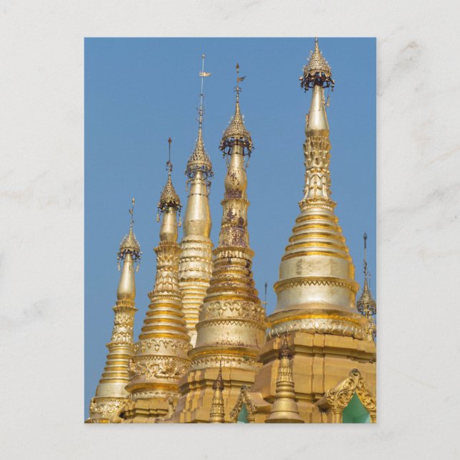 Postal Torres de la Pagoda Shwedagon (Anverso)