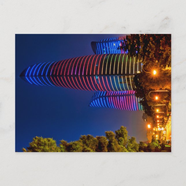 Postal Torres de llama de la ruta de los mártires, (Anverso)