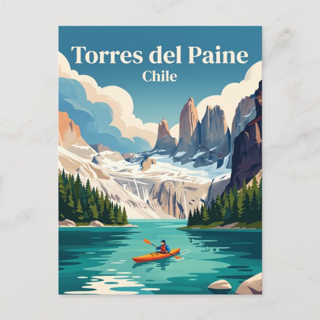 Postal Torres del Paine Chile (Anverso)