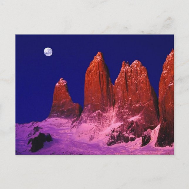 Postal Torres Del Paine, Patagonia (Anverso)