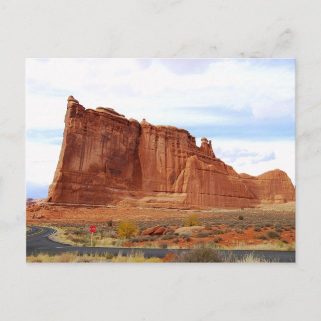 Postal Torres del tribunal, Parque Nacional Arches, Utah (Anverso)
