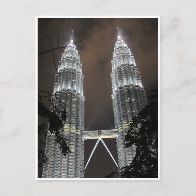 Postal torres gemelas petronas brillan (Anverso)