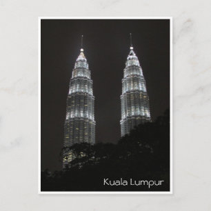 Postal torres gemelas petronas de noche