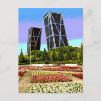 Postal Torres Kio de Madrid
