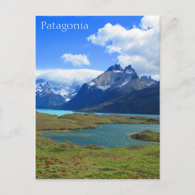 Postal torres lago (Anverso)