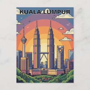 Postal Torres Petronas Gemelas de Kuala Lumpur