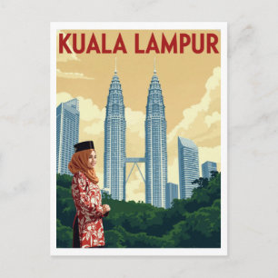 Postal Torres Petronas gemelas de Kuala Lumpur