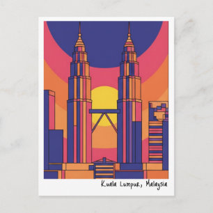 Postal Torres Petronas Gemelas de Kuala Lumpur