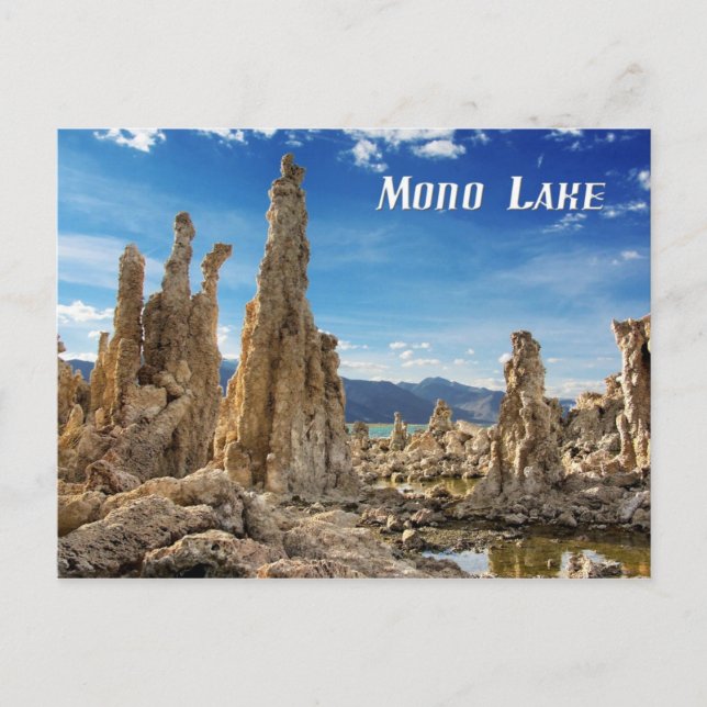 Postal Torres Tufa, Lago Mono, California (Anverso)