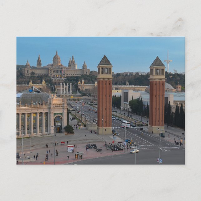 Postal Torres venecianas de Barcelona (Anverso)