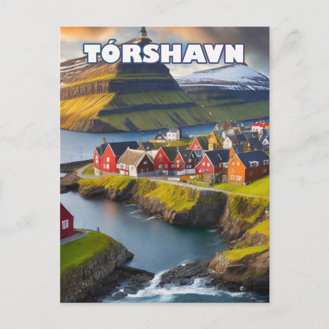 Postal Tórshavn, où la nature sauvage se déploie (Anverso)