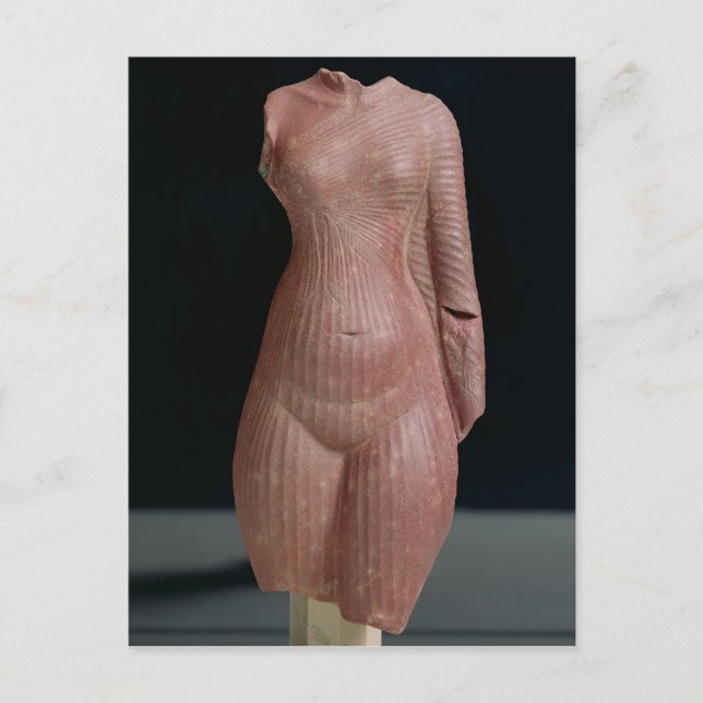 Postal Torso femenino, probablemente la reina Nefertiti (Anverso)