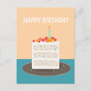 Postal Torta de Confetti feliz cumpleaños