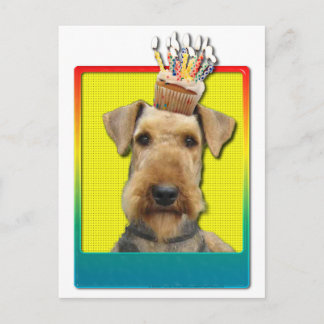 Postal Torta de cumpleaños - Airedale