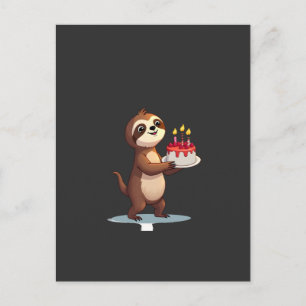 Postal Torta de cumpleaños divertida con disfraz de perez