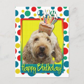 Postal Torta de cumpleaños - GoldenDoodle