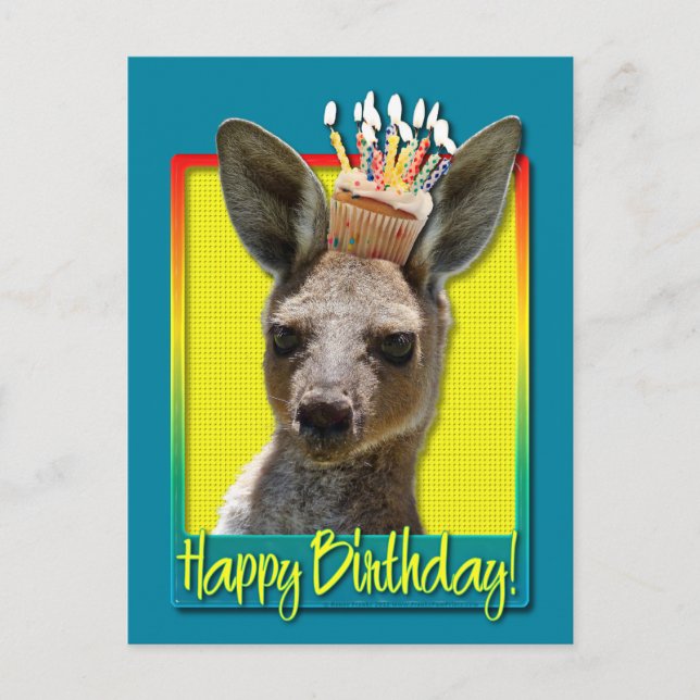 Postal Torta de cumpleaños - Kangaroo (Anverso)