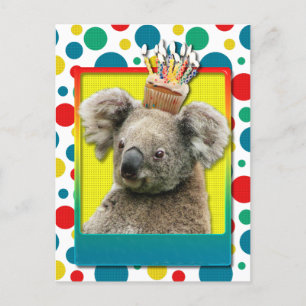 Postal Torta de cumpleaños - Koala