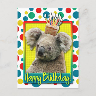 Postal Torta de cumpleaños - Koala