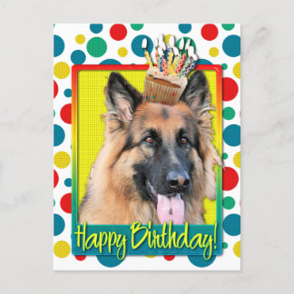 Postal Torta de cumpleaños - Pastor alemán - Oportunidad