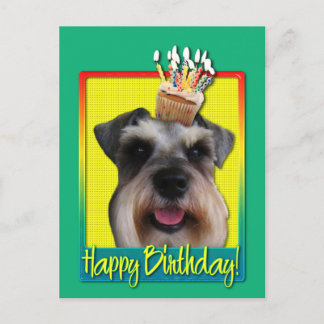 Postal Torta de cumpleaños - Schnauzer