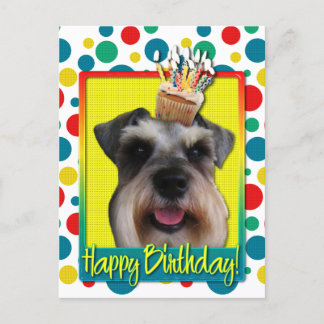 Postal Torta de cumpleaños - Schnauzer
