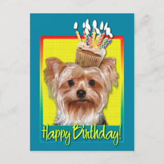 Postal Torta de cumpleaños - Yorkshire Terrier