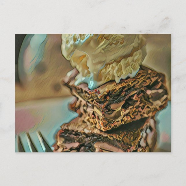 Postal Torta de helado de chocolate (Anverso)
