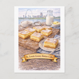 Postal Torta de mantequilla pegajosa de St. Louis (Serie 