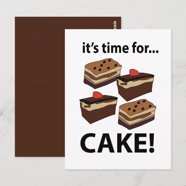 Postal Torta Es Hora De Torta (Anverso / Reverso)
