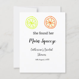 Postal Torta principal limón cítrico ducha de novia añadi