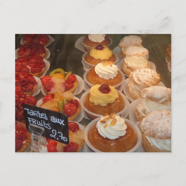 Postal Tortas de fruta - Pastel francés (Anverso)