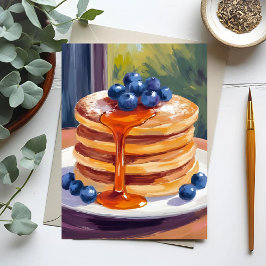 Postal Tortitas de Arándanos | Pintura al Óleo