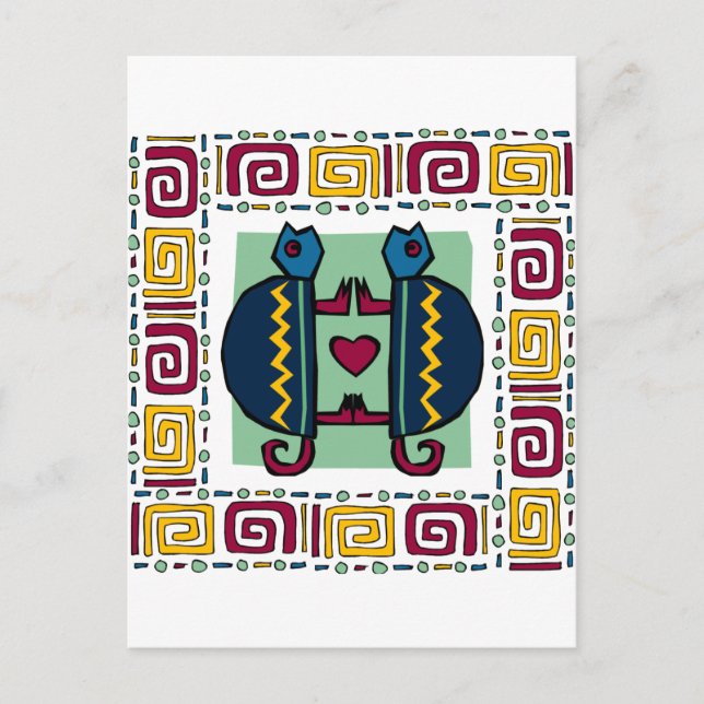 Postal tortoise-in-love (Anverso)