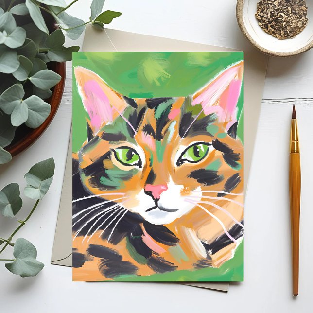 Postal Tortoiseshell Cat (Subido por el creador)