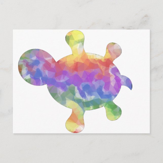 Postal Tortuga arcoiris (Anverso)