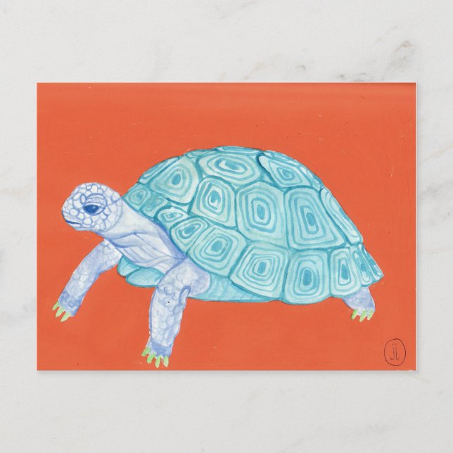 Postal Tortuga azul (Anverso)