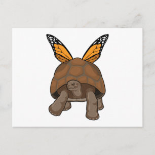 Postal Tortuga con Colores de Arcoíris