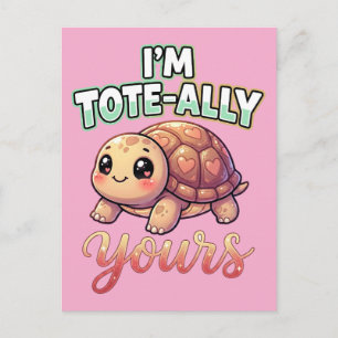 Postal Tortuga Cute del Día de San Valentín – Soy Totalme