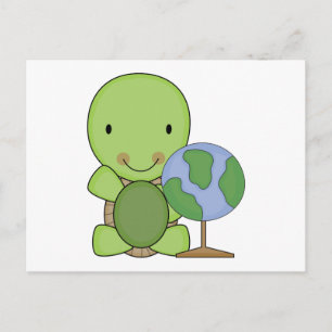Postal tortuga de geografía linda