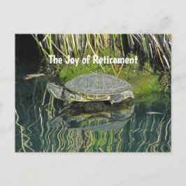 Postal Tortuga de retiro con naturaleza de reflexión de a