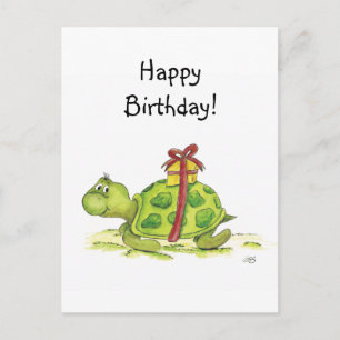 Postal Tortuga del cumpleaños