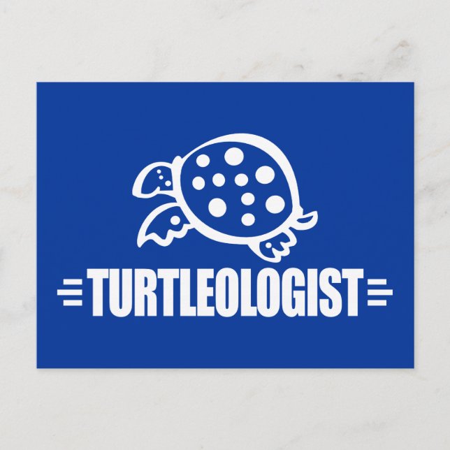 Postal Tortuga divertida (Anverso)
