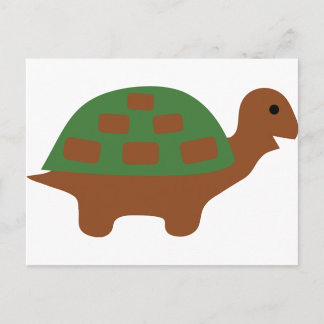 Postal tortuga divertida (Anverso)
