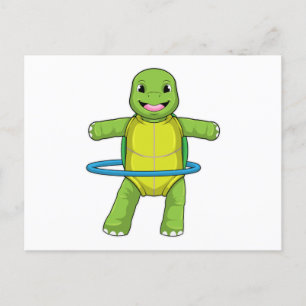 Postal Tortuga en Fitness con neumáticos de Fitness